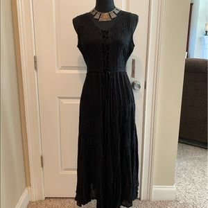 Scully Lace Up Jacquard Dress